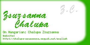 zsuzsanna chalupa business card